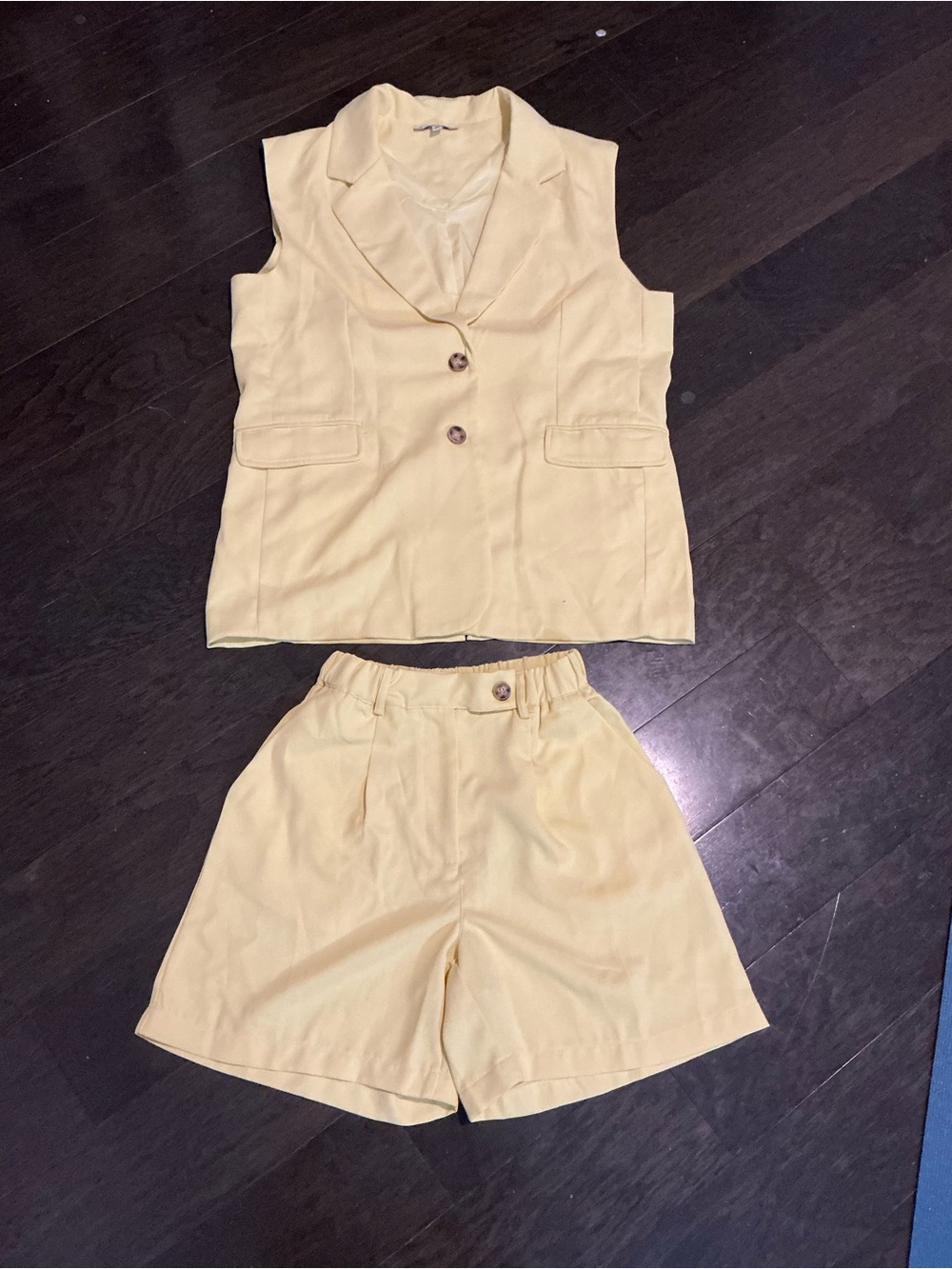 HYFVE Pale Yellow Sleeveless Blazer Vest